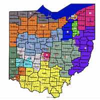 Current Ohio Congressional District map