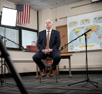 Gov. Tim Walz delivers 2024 State of the State talk from his former classroom.