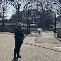 The White House grounds, patrolled by uniformed Secret Service, on the afternoon of February 7, 2025 [AGS Media]